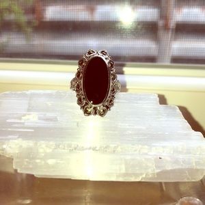 Black Onyx Crystal Ring